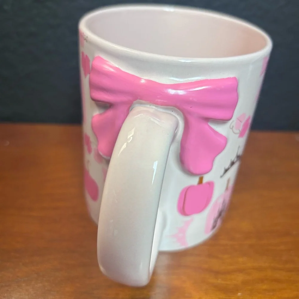 Disney Pink Pumpkin Castle Mug - Silver Buffalo Ceramic